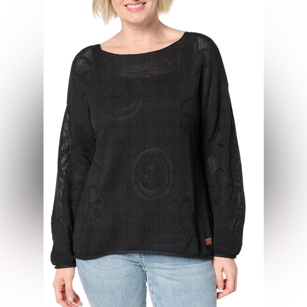 Peace Love World Women's Black Boheme Sweater